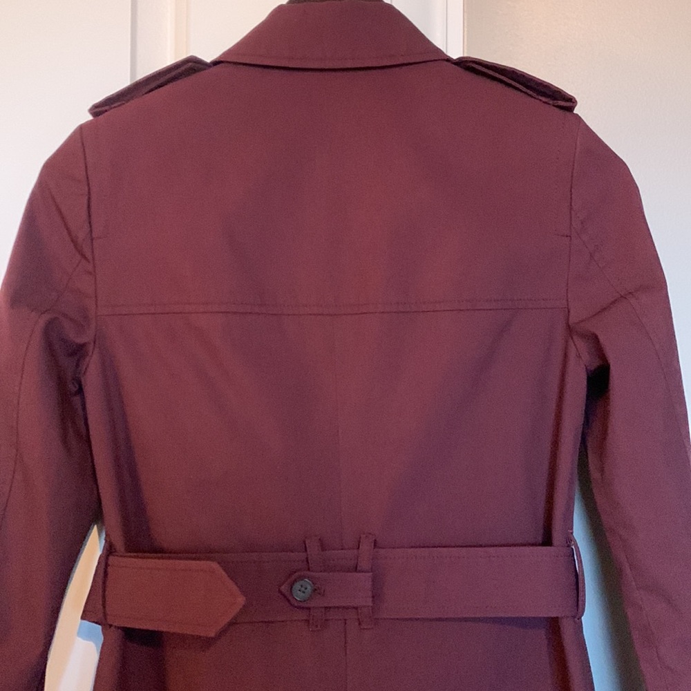 JACK WILLS AMBROSE TRENCH COAT, Damson size 4 US - Picture 3 of 10
